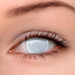 Eye Circle Lens Gridding White Colored Contact Lenses