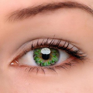 Eye Circle Lens Flower Green Colored Contact Lenses